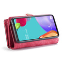For Samsung Galaxy A52 5G / 4G CaseMe Detachable Multifunctional Horizontal Flip Leather Case, with Card Slot & Holder & Zipper Wallet & Photo Frame(Red)