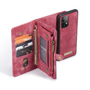 For Samsung Galaxy A52 5G / 4G CaseMe Detachable Multifunctional Horizontal Flip Leather Case, with Card Slot & Holder & Zipper Wallet & Photo Frame(Red)