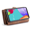 For Samsung Galaxy A52 5G / 4G CaseMe Detachable Multifunctional Horizontal Flip Leather Case, with Card Slot & Holder & Zipper Wallet & Photo Frame(Brown)