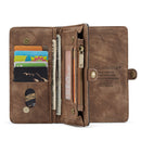 For Samsung Galaxy A52 5G / 4G CaseMe Detachable Multifunctional Horizontal Flip Leather Case, with Card Slot & Holder & Zipper Wallet & Photo Frame(Brown)
