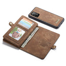 For Samsung Galaxy A52 5G / 4G CaseMe Detachable Multifunctional Horizontal Flip Leather Case, with Card Slot & Holder & Zipper Wallet & Photo Frame(Brown)