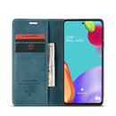 For Samsung Galaxy A52 5G / 4G CaseMe 013 Multifunctional Horizontal Flip Leather Case with Holder & Card Slot & Wallet(Blue)