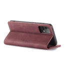 For Samsung Galaxy A52 5G / 4G CaseMe 013 Multifunctional Horizontal Flip Leather Case with Holder & Card Slot & Wallet(Wine Red)