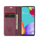 For Samsung Galaxy A52 5G / 4G CaseMe 013 Multifunctional Horizontal Flip Leather Case with Holder & Card Slot & Wallet(Wine Red)