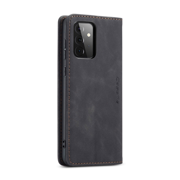 For Samsung Galaxy A72 5G / 4G CaseMe 013 Multifunctional Horizontal Flip Leather Case with Holder & Card Slot & Wallet(Black)