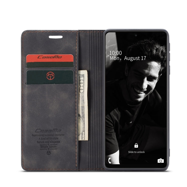 For Samsung Galaxy A72 5G / 4G CaseMe 013 Multifunctional Horizontal Flip Leather Case with Holder & Card Slot & Wallet(Black)