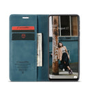 For Samsung Galaxy A72 5G / 4G CaseMe 013 Multifunctional Horizontal Flip Leather Case with Holder & Card Slot & Wallet(Blue)