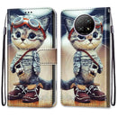 For Xiaomi Redmi Note 9 5G / Note 9T Coloured Drawing Cross Texture Horizontal Flip PU Leather Case with Holder & Card Slots & Wallet & Lanyard(Leather Shoes Cat)