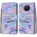 For Xiaomi Redmi Note 9 5G / Note 9T Coloured Drawing Cross Texture Horizontal Flip PU Leather Case with Holder & Card Slots & Wallet & Lanyard(Fluorescent Water Texture)