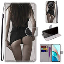 For Xiaomi Redmi Note 9 5G / Note 9T Coloured Drawing Cross Texture Horizontal Flip PU Leather Case with Holder & Card Slots & Wallet & Lanyard(Upskirt)