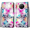 For Xiaomi Redmi Note 9 5G / Note 9T Coloured Drawing Cross Texture Horizontal Flip PU Leather Case with Holder & Card Slots & Wallet & Lanyard(Gradient Colorful Flower)