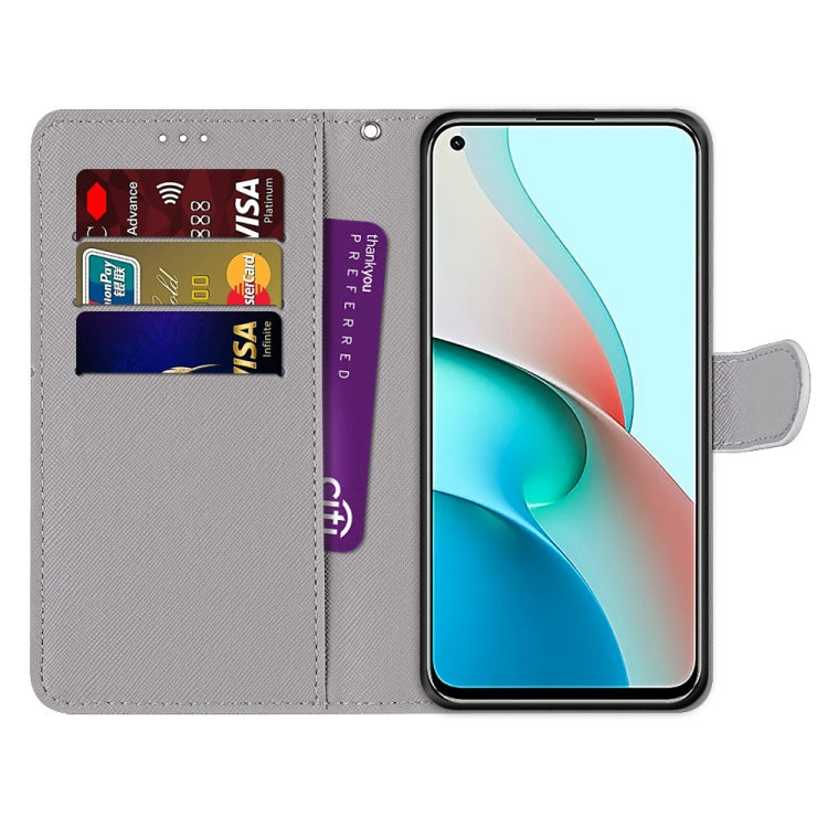 For Xiaomi Redmi Note 9 5G / Note 9T Coloured Drawing Cross Texture Horizontal Flip PU Leather Case with Holder & Card Slots & Wallet & Lanyard(Wood Red Rose)