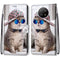 For Xiaomi Redmi Note 9 5G / Note 9T Coloured Drawing Cross Texture Horizontal Flip PU Leather Case with Holder & Card Slots & Wallet & Lanyard(Slant Hat Blue Mirror Cat)