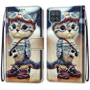 For Samsung Galaxy A12 / M12 Coloured Drawing Cross Texture Horizontal Flip PU Leather Case with Holder & Card Slots & Wallet & Lanyard(Leather Shoes Cat)