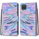For Samsung Galaxy A12 / M12 Coloured Drawing Cross Texture Horizontal Flip PU Leather Case with Holder & Card Slots & Wallet & Lanyard(Fluorescent Water Texture)