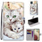 For Samsung Galaxy A12 / M12 Coloured Drawing Cross Texture Horizontal Flip PU Leather Case with Holder & Card Slots & Wallet & Lanyard(Big Cat Holding Kitten)