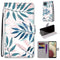 For Samsung Galaxy A12 / M12 Coloured Drawing Cross Texture Horizontal Flip PU Leather Case with Holder & Card Slots & Wallet & Lanyard(Pink Green Leaf)