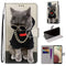 For Samsung Galaxy A12 / M12 Coloured Drawing Cross Texture Horizontal Flip PU Leather Case with Holder & Card Slots & Wallet & Lanyard(Golden Chain Grey Cat)