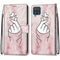 For Samsung Galaxy A12 / M12 Coloured Drawing Cross Texture Horizontal Flip PU Leather Case with Holder & Card Slots & Wallet & Lanyard(Pink Hands Heart)