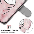 For Samsung Galaxy A12 / M12 Coloured Drawing Cross Texture Horizontal Flip PU Leather Case with Holder & Card Slots & Wallet & Lanyard(Pink Hands Heart)