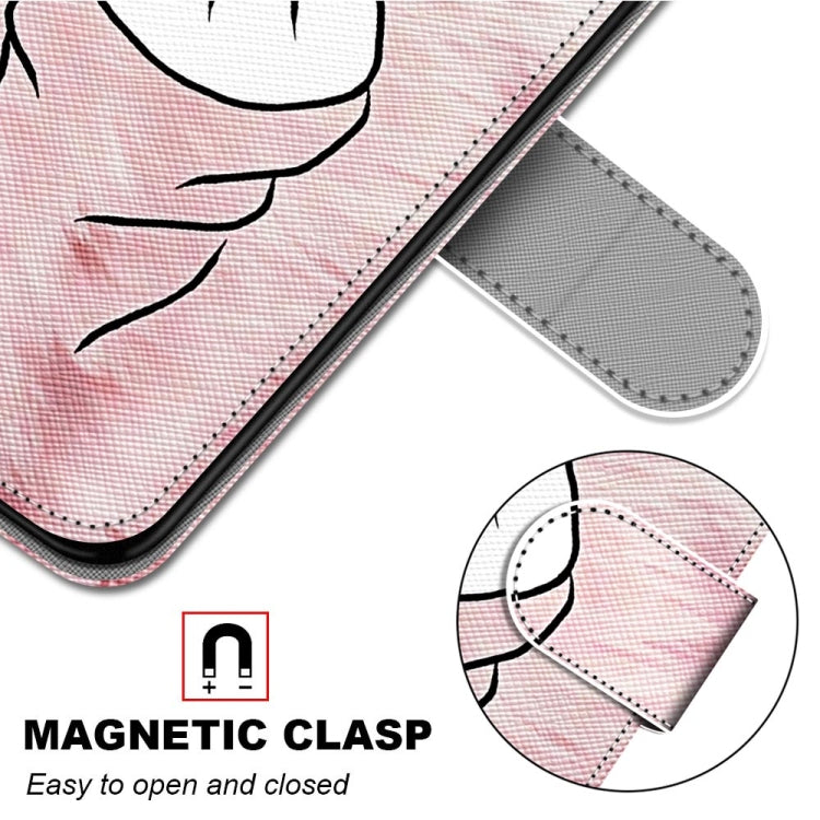 For Samsung Galaxy A12 / M12 Coloured Drawing Cross Texture Horizontal Flip PU Leather Case with Holder & Card Slots & Wallet & Lanyard(Pink Hands Heart)