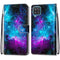 For Samsung Galaxy A12 / M12 Coloured Drawing Cross Texture Horizontal Flip PU Leather Case with Holder & Card Slots & Wallet & Lanyard(Purple Green Starry Sky)