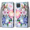 For Samsung Galaxy A12 / M12 Coloured Drawing Cross Texture Horizontal Flip PU Leather Case with Holder & Card Slots & Wallet & Lanyard(Light Pink Bouquet)