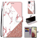 For Samsung Galaxy A12 / M12 Coloured Drawing Cross Texture Horizontal Flip PU Leather Case with Holder & Card Slots & Wallet & Lanyard(Pink Stone Texture)