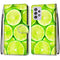 For Samsung Galaxy A52 5G Coloured Drawing Cross Texture Horizontal Flip PU Leather Case with Holder & Card Slots & Wallet & Lanyard(Green Lemon)