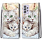 For Samsung Galaxy A52 5G Coloured Drawing Cross Texture Horizontal Flip PU Leather Case with Holder & Card Slots & Wallet & Lanyard(Big Cat Holding Kitten)