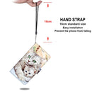 For Samsung Galaxy A52 5G Coloured Drawing Cross Texture Horizontal Flip PU Leather Case with Holder & Card Slots & Wallet & Lanyard(Big Cat Holding Kitten)