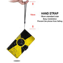 For Samsung Galaxy A52 5G Coloured Drawing Cross Texture Horizontal Flip PU Leather Case with Holder & Card Slots & Wallet & Lanyard(Yellow Black Logo)
