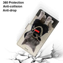 For Samsung Galaxy A52 5G Coloured Drawing Cross Texture Horizontal Flip PU Leather Case with Holder & Card Slots & Wallet & Lanyard(Golden Chain Grey Cat)