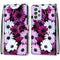 For Samsung Galaxy A52 5G Coloured Drawing Cross Texture Horizontal Flip PU Leather Case with Holder & Card Slots & Wallet & Lanyard(Chrysanthemum Pink White Purple)