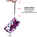 For Samsung Galaxy A52 5G Coloured Drawing Cross Texture Horizontal Flip PU Leather Case with Holder & Card Slots & Wallet & Lanyard(Chrysanthemum Pink White Purple)