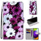 For Samsung Galaxy A52 5G Coloured Drawing Cross Texture Horizontal Flip PU Leather Case with Holder & Card Slots & Wallet & Lanyard(Chrysanthemum Pink White Purple)