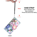 For Samsung Galaxy A52 5G Coloured Drawing Cross Texture Horizontal Flip PU Leather Case with Holder & Card Slots & Wallet & Lanyard(Light Pink Bouquet)
