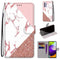 For Samsung Galaxy A52 5G Coloured Drawing Cross Texture Horizontal Flip PU Leather Case with Holder & Card Slots & Wallet & Lanyard(Pink Stone Texture)