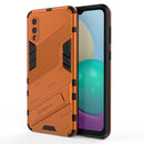 For Samsung Galaxy A02 (EU Version) Punk Armor 2 in 1 PC + TPU Shockproof Case with Invisible Holder(Orange)
