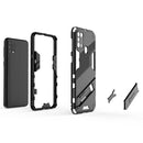 For Samsung Galaxy M31 Punk Armor 2 in 1 PC + TPU Shockproof Case with Invisible Holder(Grey)