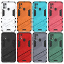 For Samsung Galaxy M31 Punk Armor 2 in 1 PC + TPU Shockproof Case with Invisible Holder(Grey)