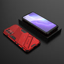 For OPPO Reno5 5G Punk Armor 2 in 1 PC + TPU Shockproof Case with Invisible Holder(Red)