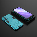 For OPPO Reno5 5G Punk Armor 2 in 1 PC + TPU Shockproof Case with Invisible Holder(Blue)