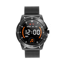 MX12 1.3 inch IPS Color Screen IP68 Waterproof Smart Watch, Support Bluetooth Call / Sleep Monitoring / Heart Rate Monitoring, Style:Steel Strap(Black)