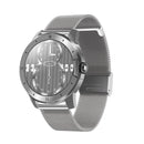 MX12 1.3 inch IPS Color Screen IP68 Waterproof Smart Watch, Support Bluetooth Call / Sleep Monitoring / Heart Rate Monitoring, Style:Steel Strap(Silver)