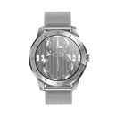 MX12 1.3 inch IPS Color Screen IP68 Waterproof Smart Watch, Support Bluetooth Call / Sleep Monitoring / Heart Rate Monitoring, Style:Steel Strap(Silver)