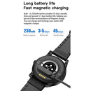 MX12 1.3 inch IPS Color Screen IP68 Waterproof Smart Watch, Support Bluetooth Call / Sleep Monitoring / Heart Rate Monitoring, Style:Steel Strap(Black)