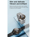 MX12 1.3 inch IPS Color Screen IP68 Waterproof Smart Watch, Support Bluetooth Call / Sleep Monitoring / Heart Rate Monitoring, Style:Steel Strap(Silver)
