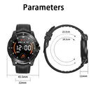 MX12 1.3 inch IPS Color Screen IP68 Waterproof Smart Watch, Support Bluetooth Call / Sleep Monitoring / Heart Rate Monitoring, Style:Steel Strap(Black)