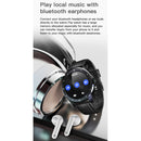 MX12 1.3 inch IPS Color Screen IP68 Waterproof Smart Watch, Support Bluetooth Call / Sleep Monitoring / Heart Rate Monitoring, Style:Steel Strap(Black)